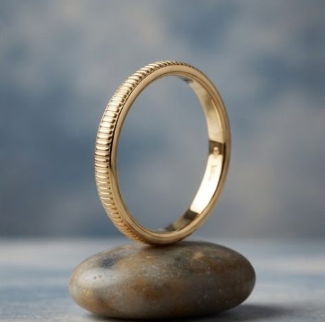 Oval Amber Citrine Beaded Filigree Gold Ring