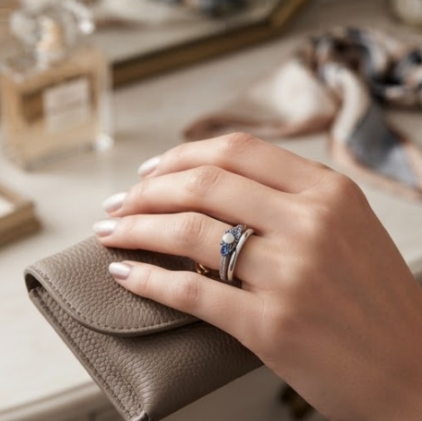 Pearl and Multi-Gemstone Floral Silver Ring